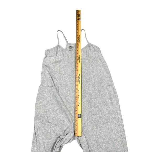 Pact Organic Cotton Jumpsuit Size S Grey Lounge Racerback Adjustable Relaxed - Picture 9 of 9